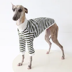 Sudadera doble cuello para Galgo Italiano y Whippet de rayas
