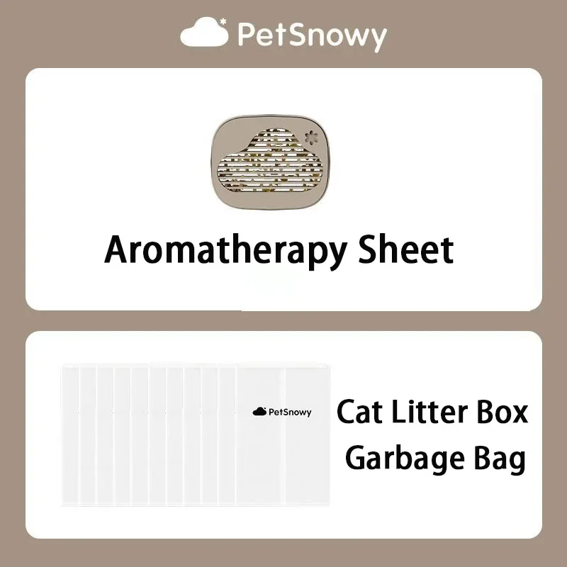 PetSnowy-inodoro automático para gatos, hoja de aromaterapia Robert, bolsa de basura desechable, suministros de limpieza de desodorización profesional
