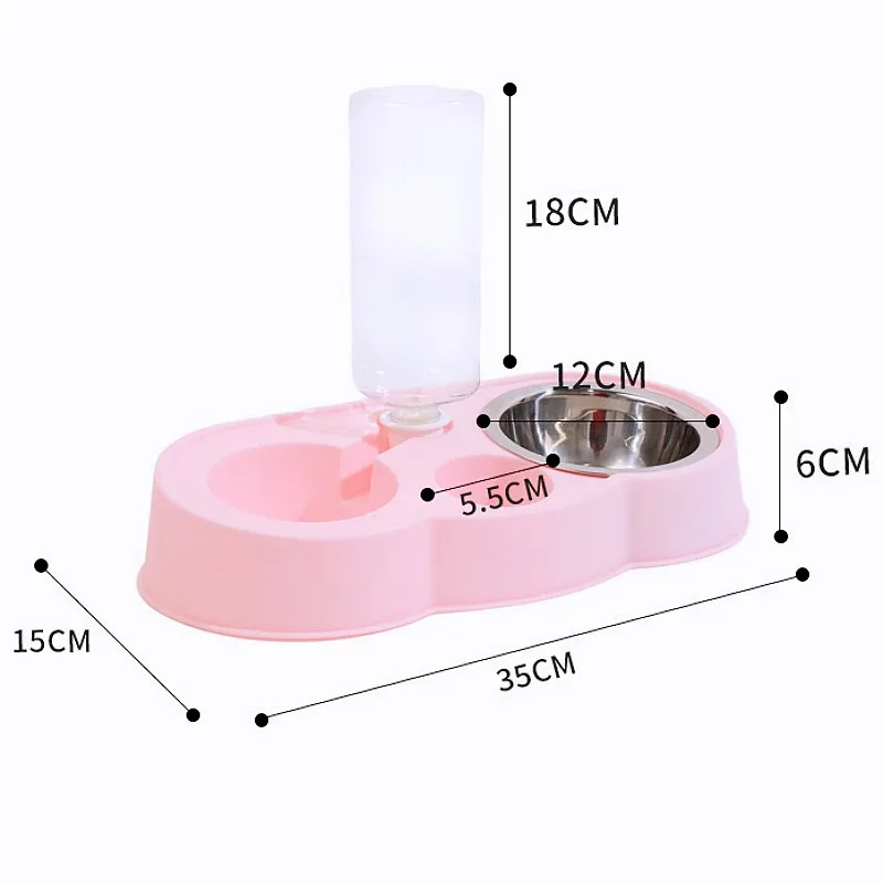 Cuenco para perros de acero inoxidable, cuenco para comida para perros, cuencos dobles portátiles para alimentación de perros, cuencos para perros de 500ml, contenedor de comida, suministros para mascotas - imagen 4