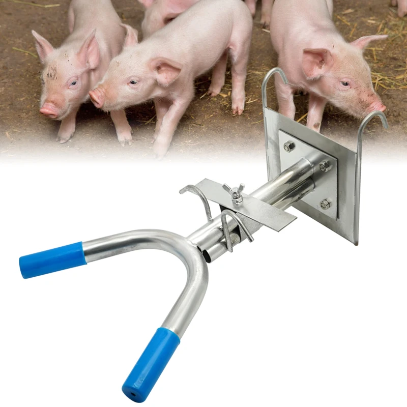 Nueva herramienta de castración de cerditos para ganado, estante de castración de acero inoxidable para herramienta de castración de animales pequeños