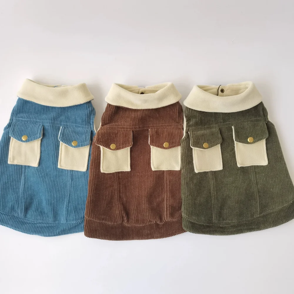 Sphynx Cat Clothes Chaleco de pana verde chaqueta con chaleco de terciopelo acolchado para gato sin pelo Abrigo cálido grueso de invierno para Devon Rex - imagen 5