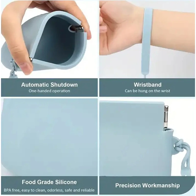 Bolsa de silicona suave para golosinas para perros, bolsa de entrenamiento para mascotas a prueba de fugas con cierre automático, bolsa de viaje para refrigerios para perros/gatos, inodoro, fácil de limpiar - imagen 4