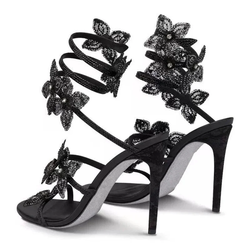 Sandalias glam con flor de cristal para gatos y perros – urbano - imagen 4