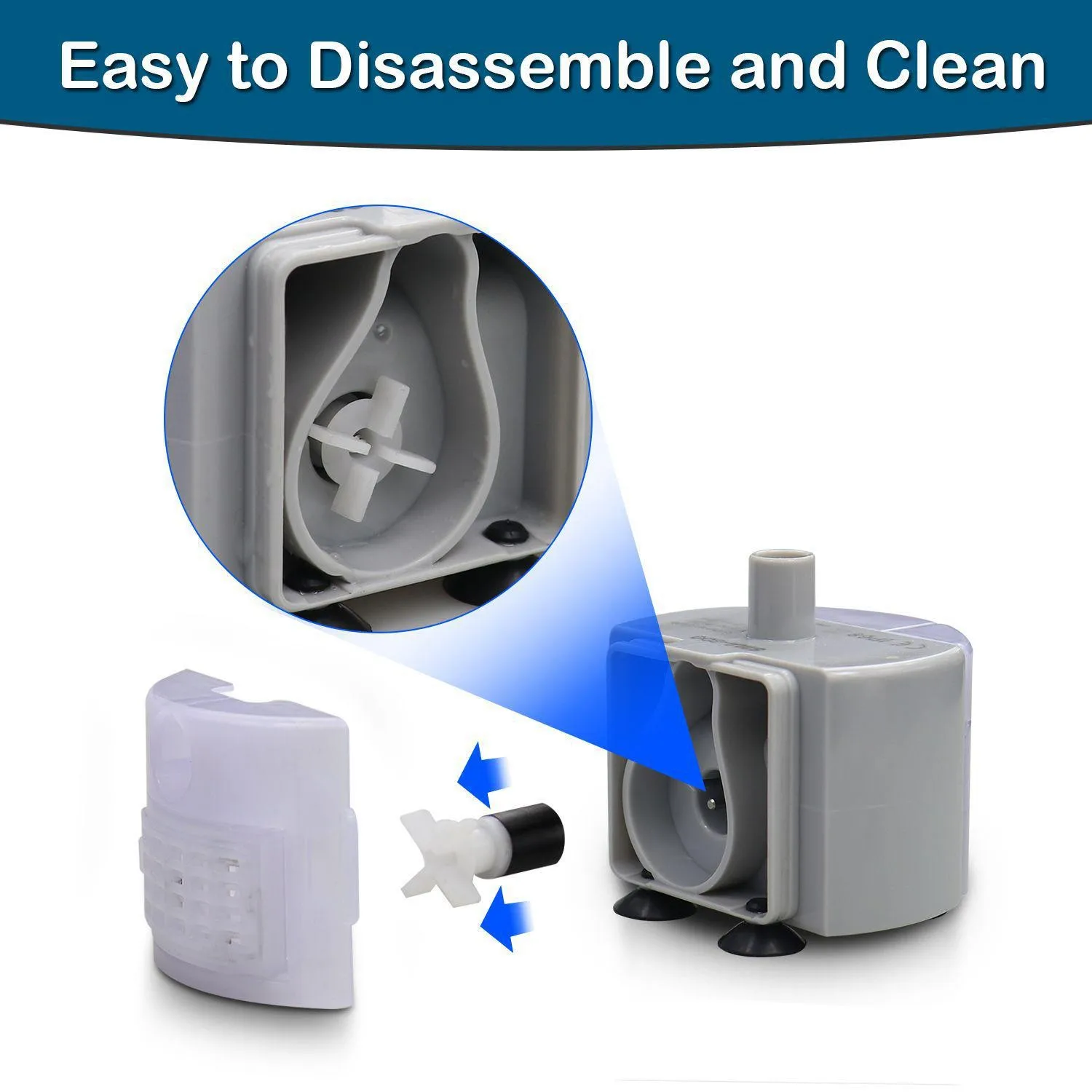 Bomba sumergible de fuente de agua para gatos de bajo ruido SMA-800 con interfaz USB 5V/1A DC accesorio de fuente de alimentación para gatos domésticos