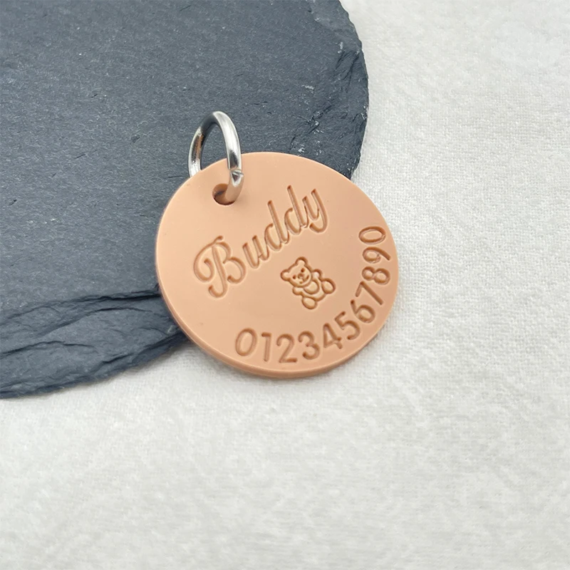 Nueva etiqueta de identificación antipérdida de silicona personalizada para mascotas, etiqueta para perro y gato, nombre grabado, número de teléfono, colgante personalizado, collares para cachorros, accesorios
