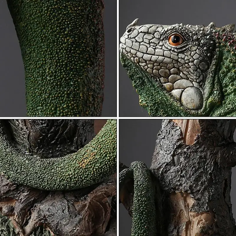 Escultura de lagarto de resina sintética, adorno de lagarto europeo, sala de estar coleccionables para figuritas, escaparate de sala de estudio - imagen 2