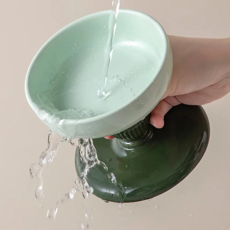 Cuenco de cerámica elevado para perros y gatos, bebedero para mascotas, diseño agradable al cuello, base anti-vuelta, promueve digestión saludable - imagen 5