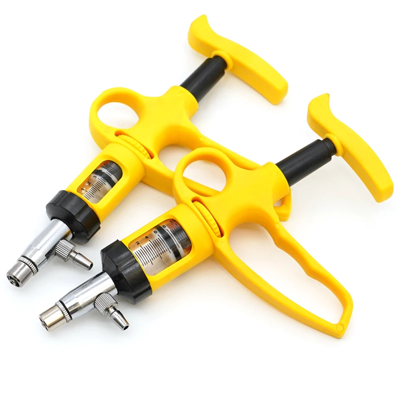 Jeringa automática continua ajustable para animales, inyector de vacuna duradero, herramienta veterinaria, 5ml, 10ml - imagen 2