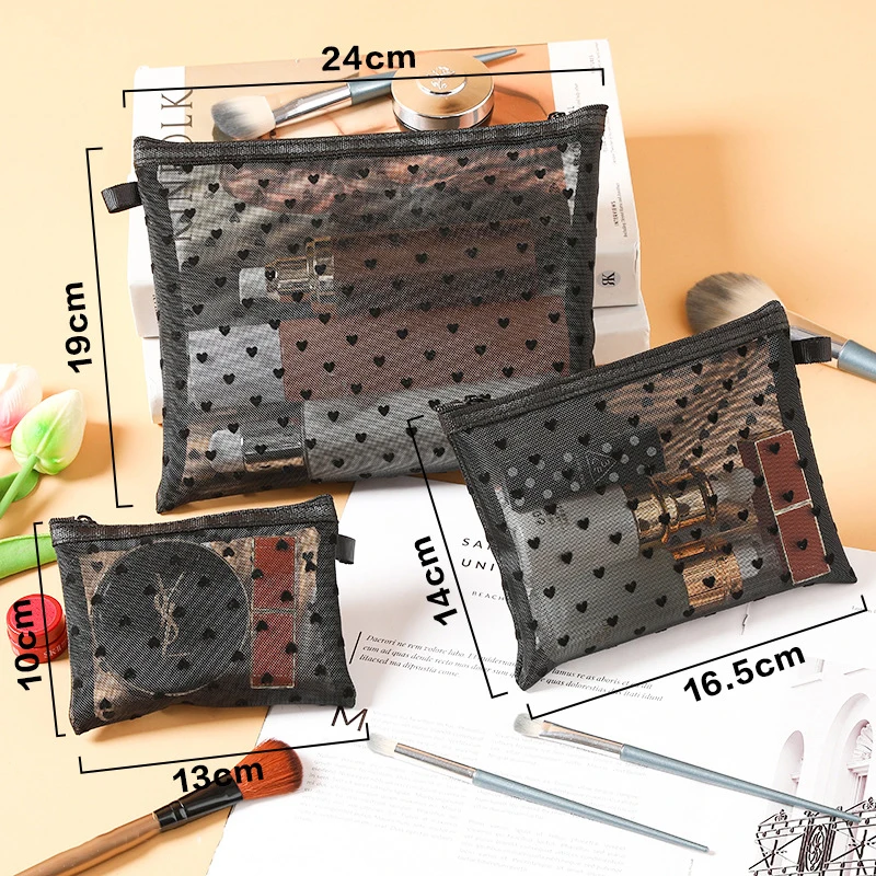 Mini bolsa corazón transparente para snacks y medicamentos de gatos - imagen 2