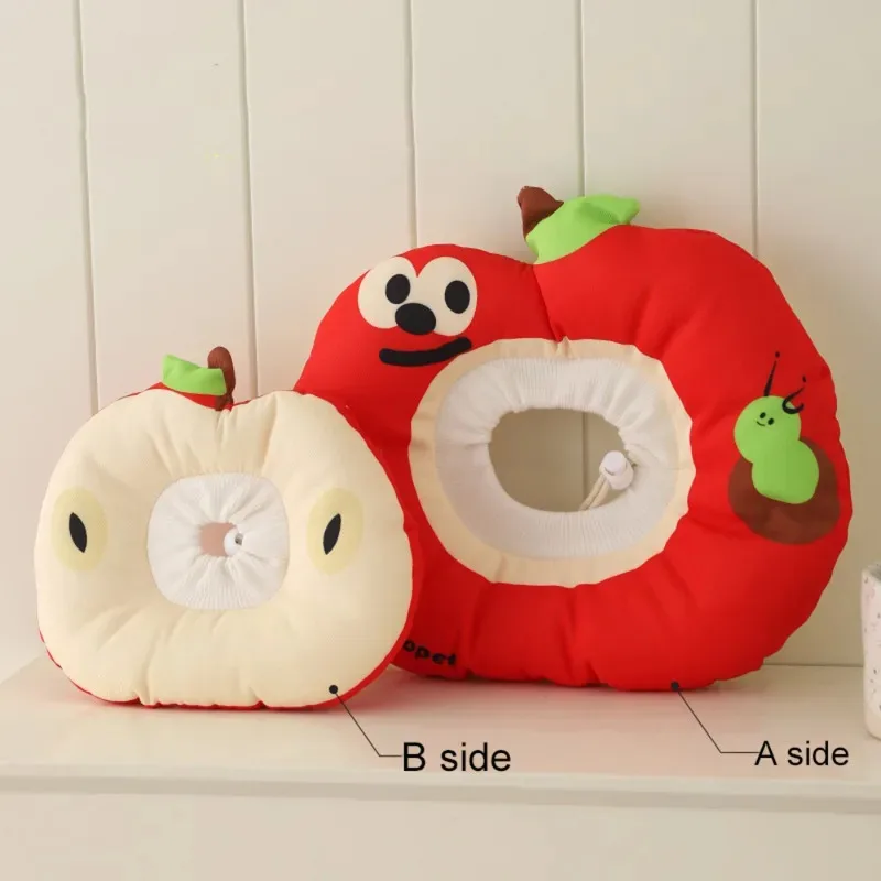 Círculo Elizabeth de gato con estampado de frutas de dibujos animados, cono protector ajustable, suave y transpirable para mascotas, cómodo Collar antipérdida para C