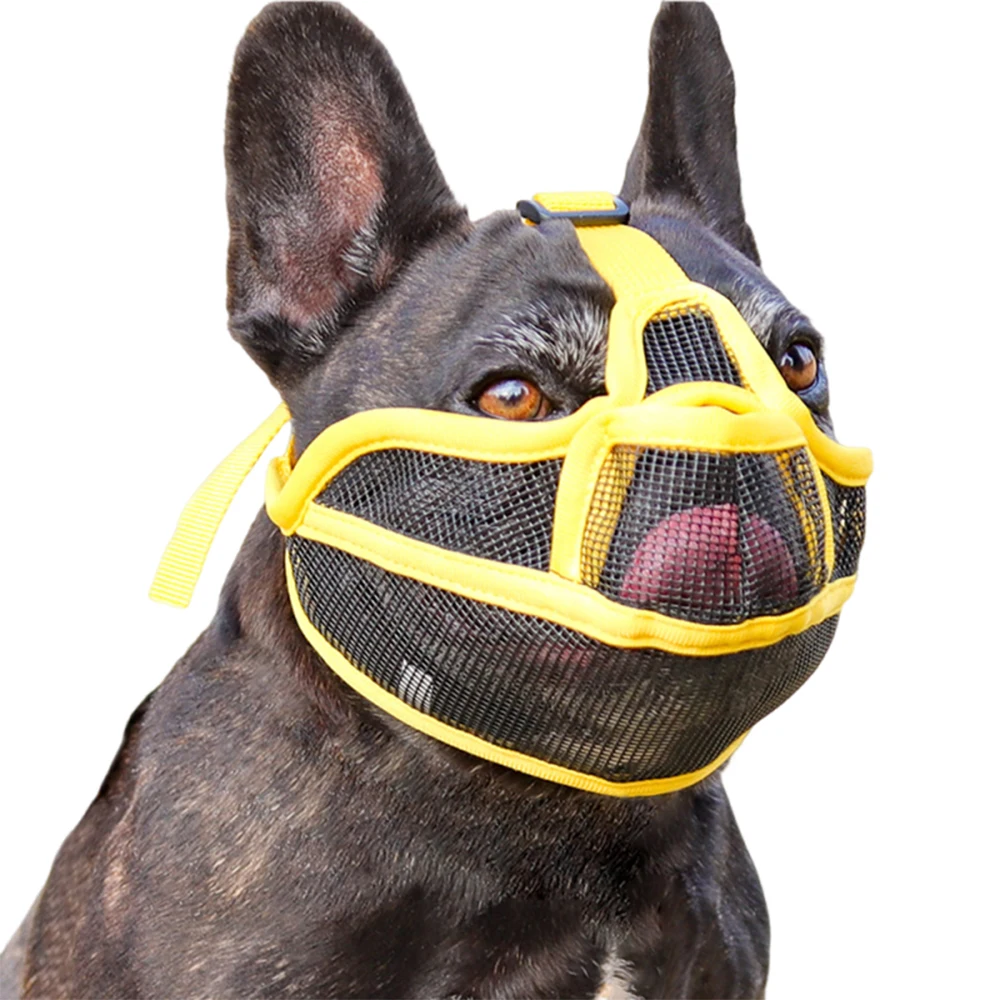 Bozal de Bulldog Francés a la moda, cubierta bucal para perro bebible antiinstrucción para suministros para mascotas Bulldog - imagen 5