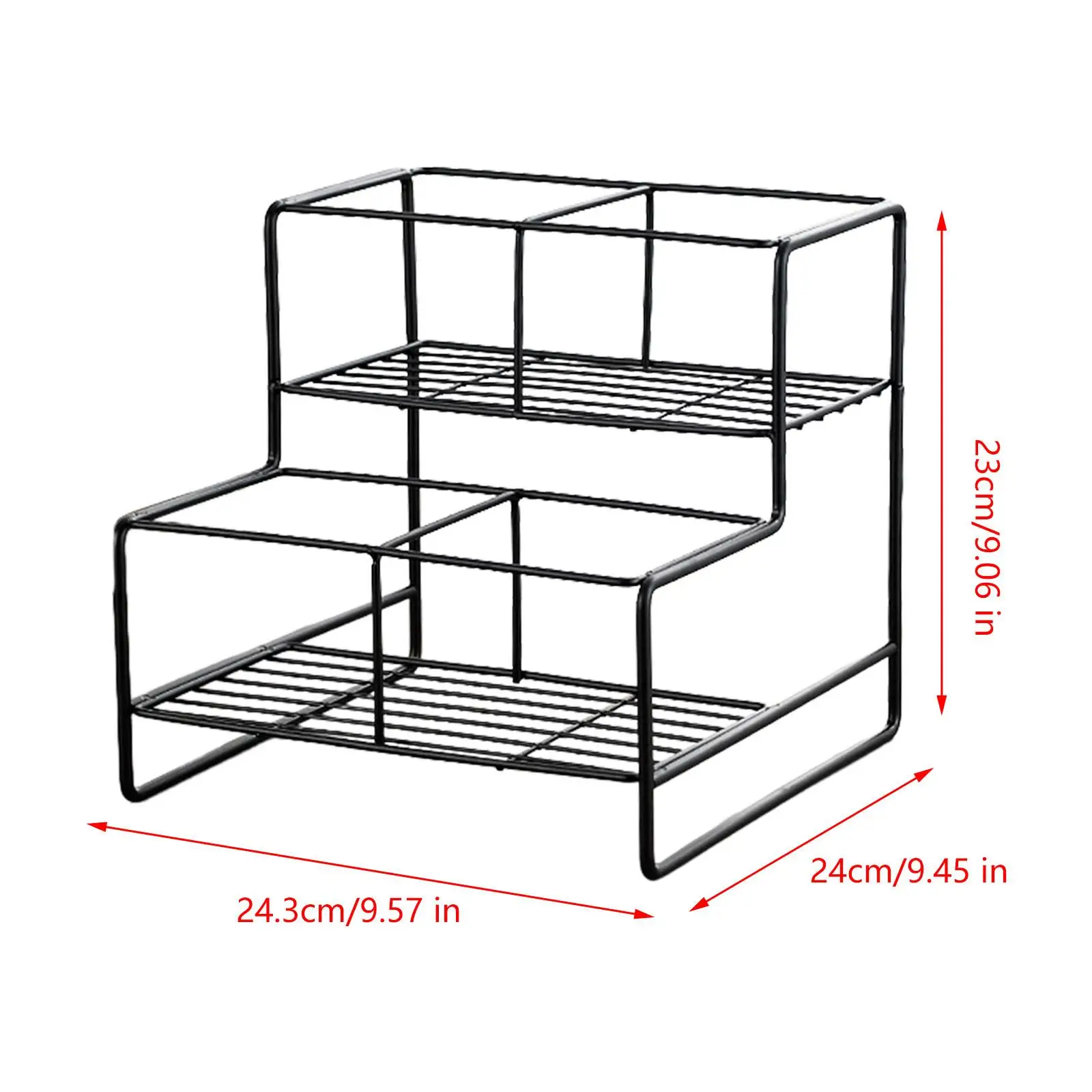 Coffee Syrup Rack Spice Rack Shelf Black Coffee Bar Accessories Easy to Install Practical Kitchen Storage Rack Bar Organizer