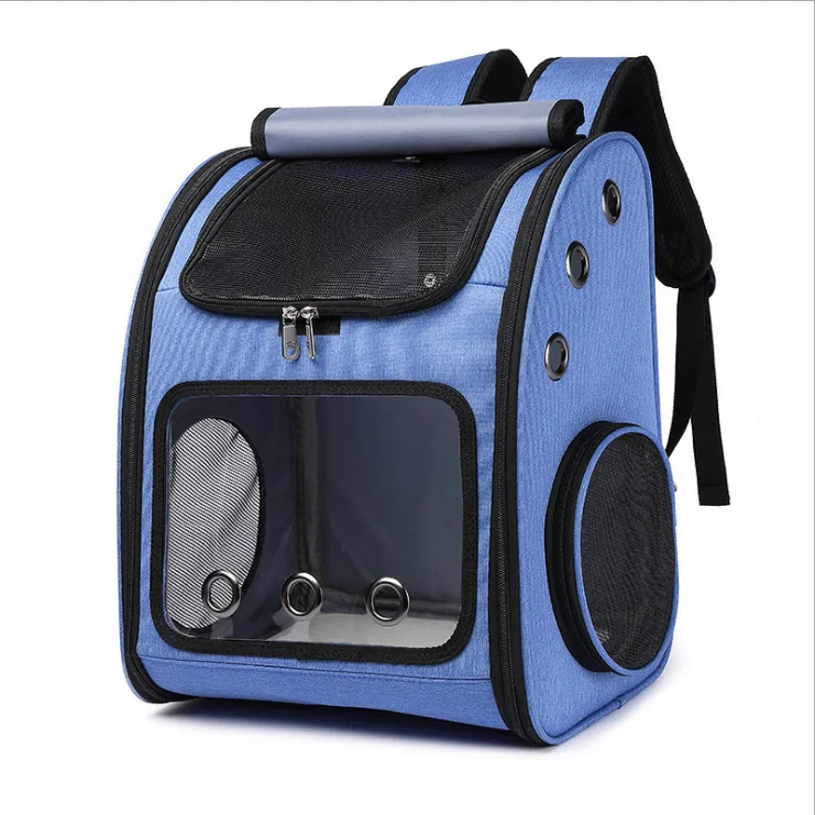 Mochila portátil transpirable para mascotas, mochila para perros, coche de peluche, bolsa plegable para mascotas, suministros para gatos transpirables y ligeros