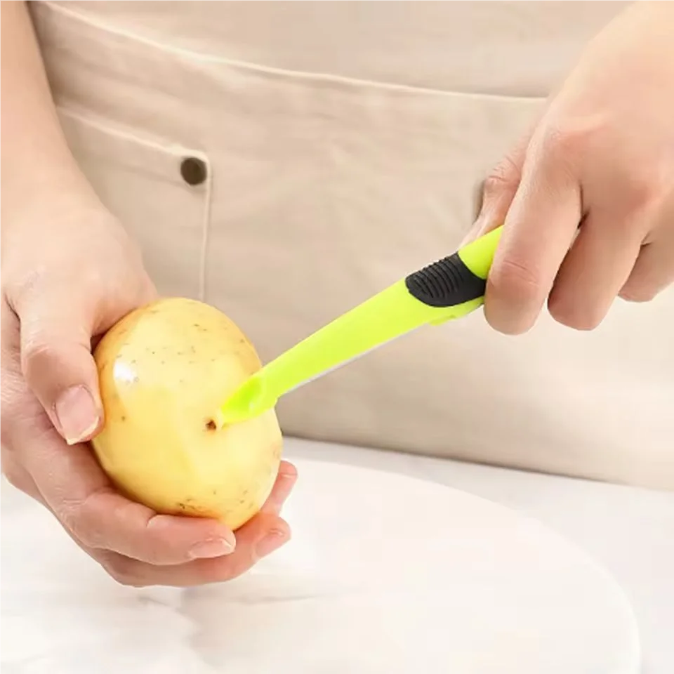 Pelador con mango antideslizante, pelador, herramienta mágica, melón, patata, fruta, raspador, accesorios para herramientas de cocina y verduras - imagen 4