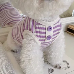 Sudadera de rayas para perros pequeños – Ropa de verano suave