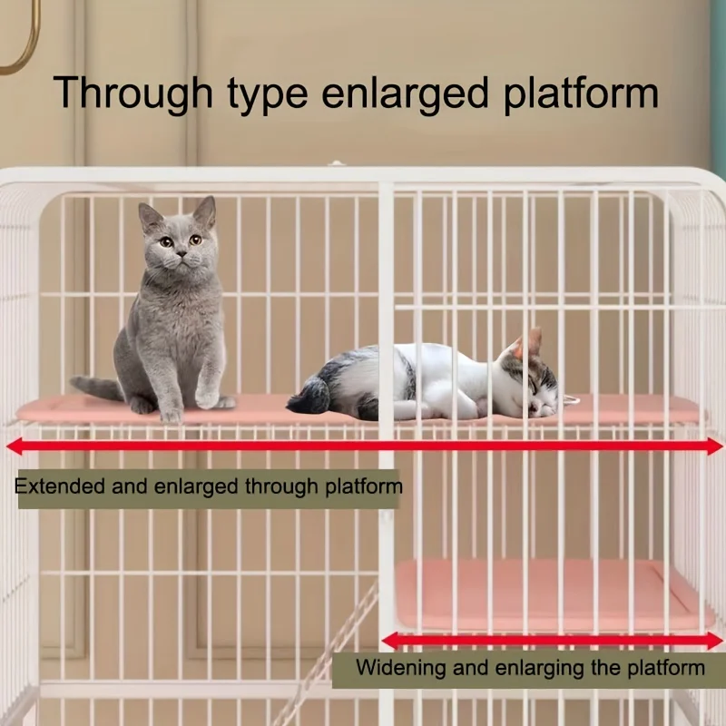 TubeDog-jaula cuadrada negra para mascotas, casa para gatos de interior, espacio libre Extra grande, casas para gatos de tamaño pequeño y mediano - imagen 3