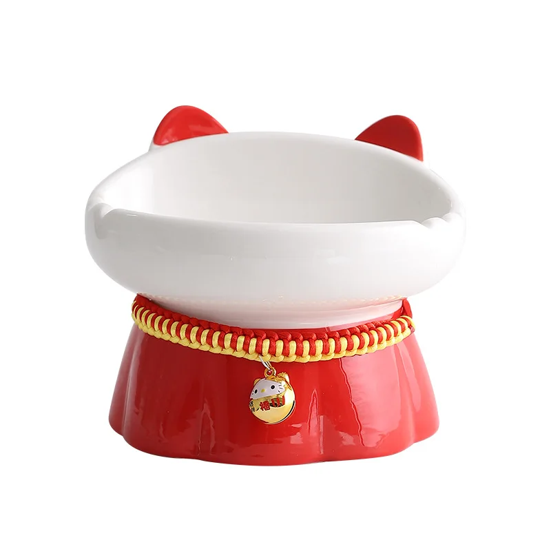 Comedero cerámico elevado para gatos – Cuencos agua y comida - imagen 4