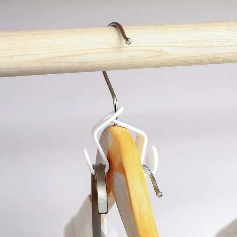 Ganchos para colgar ropa, gancho para conector de armario que ahorra espacio, colgador en cascada, Clips extensores de plástico, organizador de abrigo para armario - imagen 5