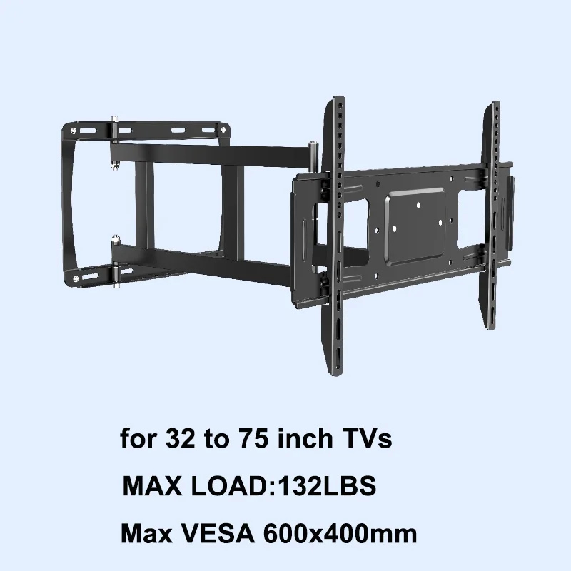 Soporte de pared para TV Full Motion para televisores de 32-75 pulgadas, soporte de montaje para TV articulado de esquina con extensión de brazo largo de 29 pulgadas, giratorio, inclinable