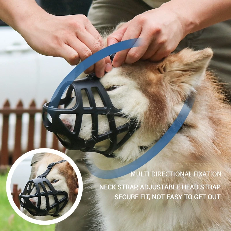 Bozal para perro mascota, suave, transpirable, bidireccional, fijo, antipicazón, antimordeduras, antiladridos, anticomer, suministros para mascotas - imagen 3