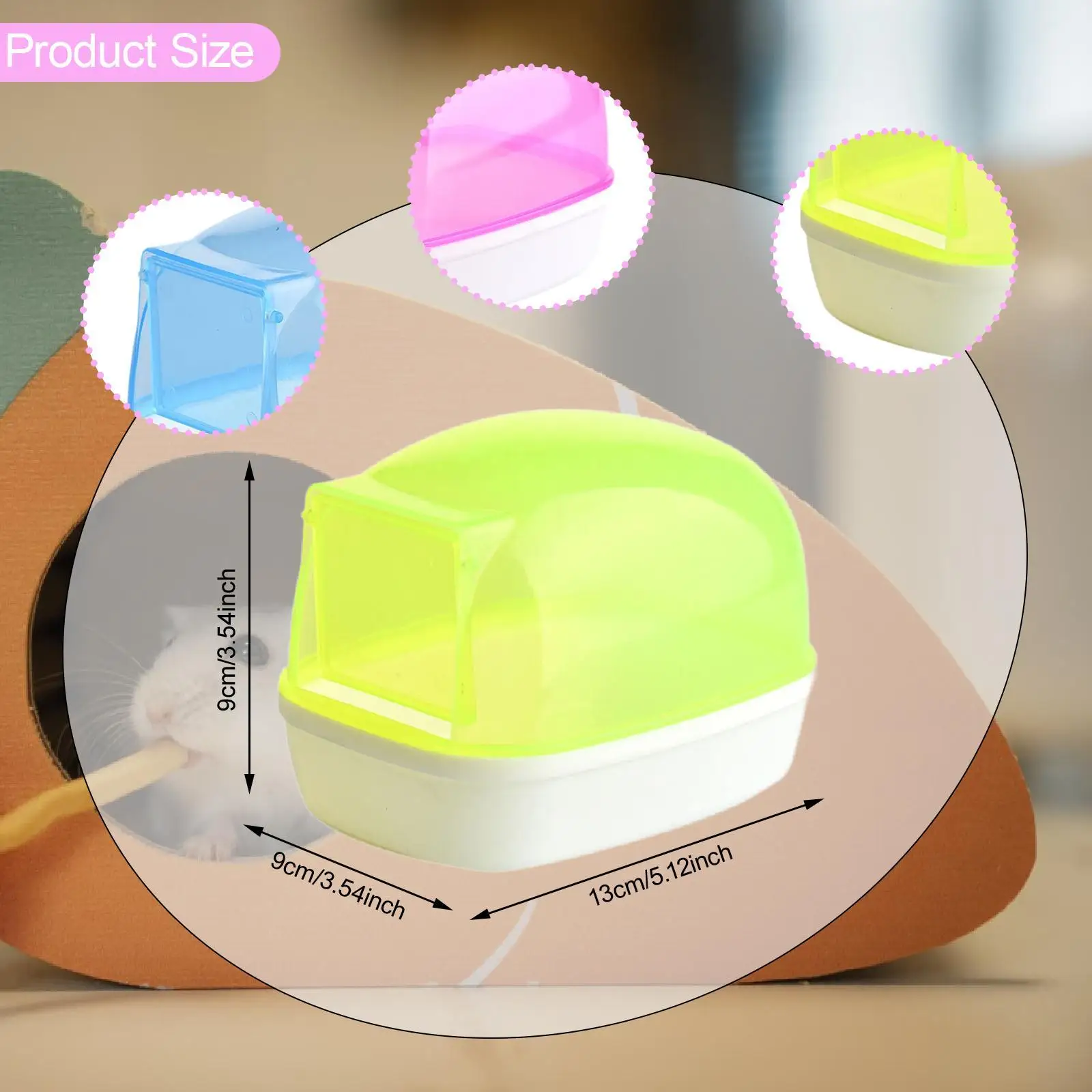 Hamster Sand Bath Container Bathing Box Versatile Leakproof Convenient Stylish Easy to Clean Hamster Bathroom Sand Bath Case