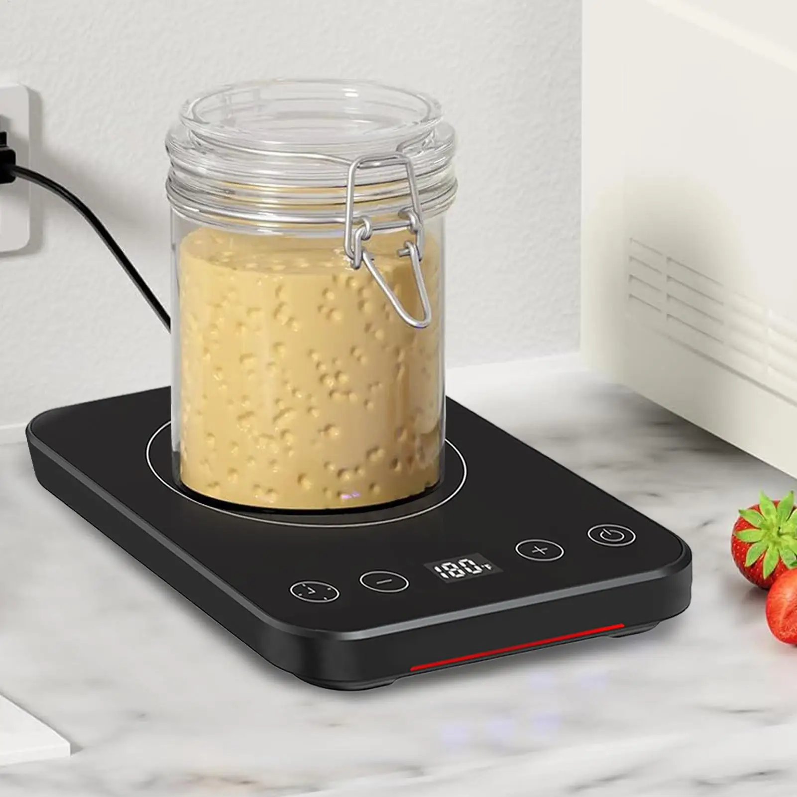 Estera calefactora de masa, herramienta de prueba para hornear, encendido y apagado automático, estera calefactora a prueba de masa con temporizador para pan, café, queso, lugar de trabajo - imagen 5