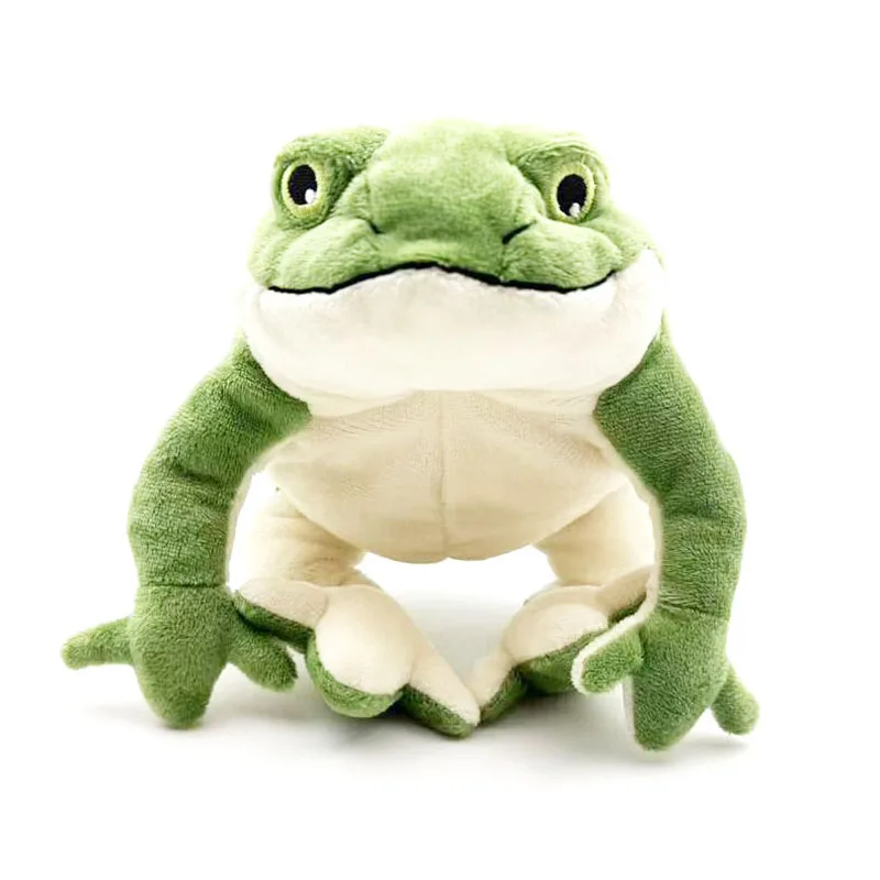Green plush frog