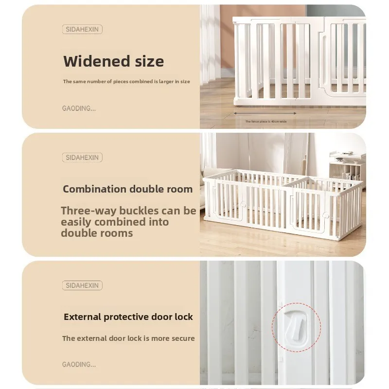 Revestimiento para mascotas, vallas de plástico de 60CM para interiores y exteriores, jaula de restricción multifuncional estable para perros pequeños, suministros y accesorios - imagen 2