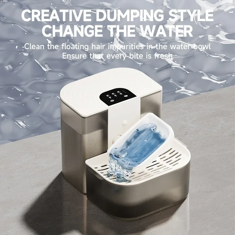 Fuente de agua inalámbrica inteligente para gatos de 4,5 l, recargable, Control remoto, bebedero automático silencioso, respetuoso con el medio ambiente - imagen 3