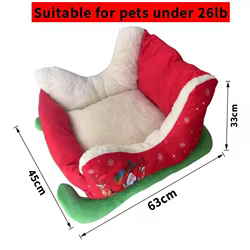 Cama nido navideña para gatos y perros – Cálida y acogedora para invierno