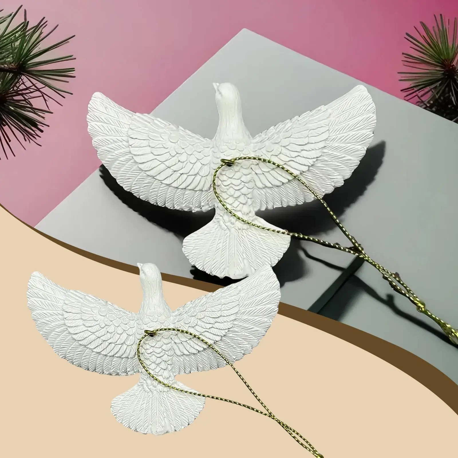 Adorno de paloma de la amistad, decoración navideña, adorno colgante decorativo creativo de Navidad para cumpleaños, aniversario, corona de oficina