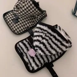 Abrigo a rayas a la moda para mascotas, capa a rayas de invierno, chaqueta cálida y cómoda, Abrigo con capucha, ropa para perros pequeños, ropa para cachorros