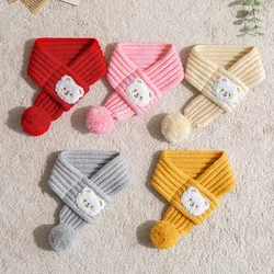 Bufanda de punto con pompón para perro y gato – Invierno