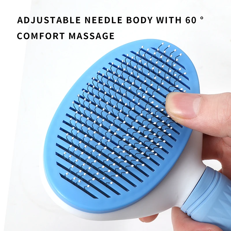 Cepillo para perros y gatos, peine autolimpiante para quitar el pelo de mascotas, herramientas de aseo para perros y gatos, accesorios para perros - imagen 4