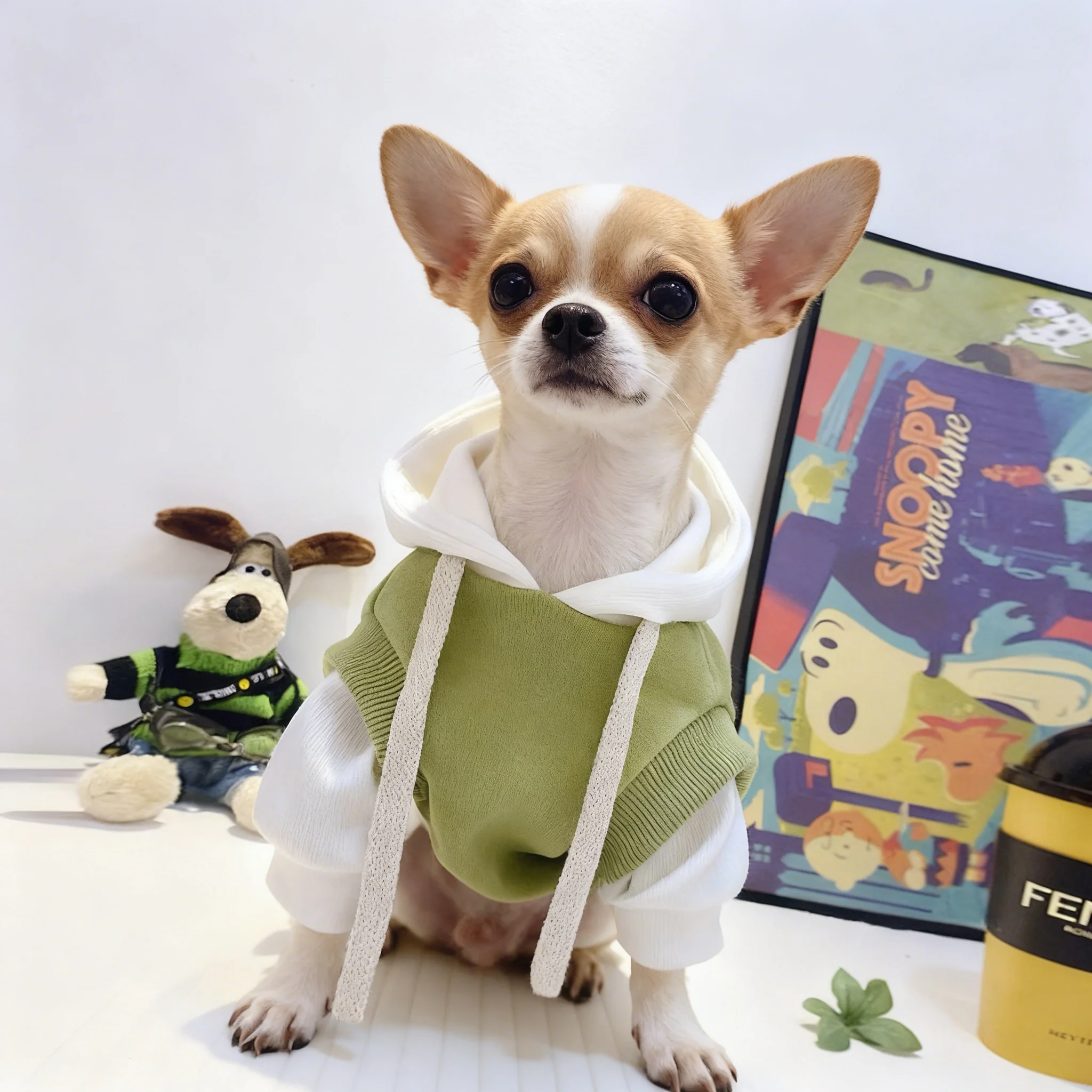Sudadera con capucha y forro polar para perros – Ropa de invierno térmica - imagen 3