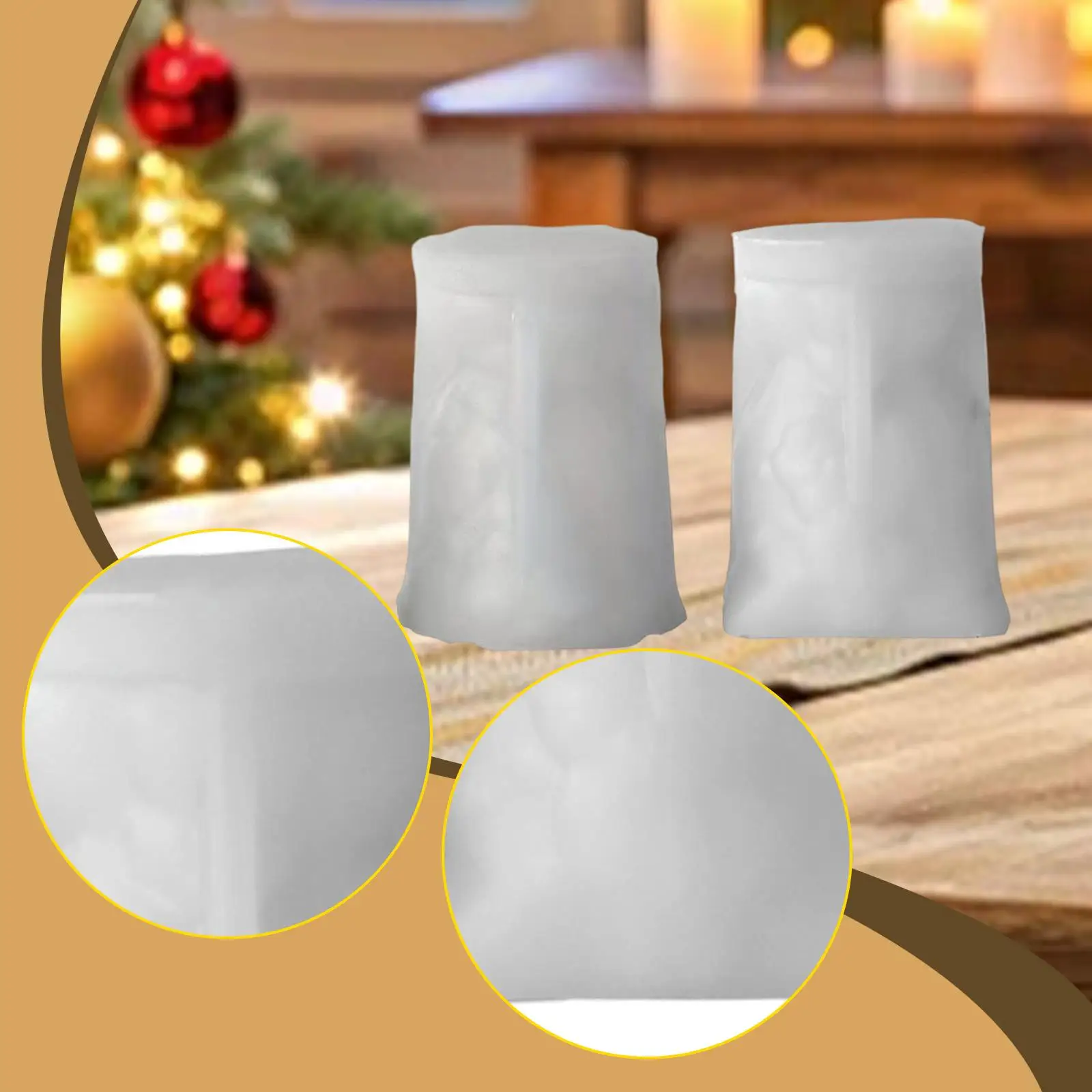 Modelo de vela navideña, decoración navideña, decoración navideña, fundición de resina, vela DIY, fabricación de jabón, modelo de silicona para decoración de escritorio - imagen 4