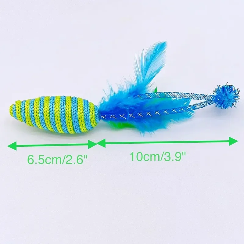 Juguete para gatos, cuerda de zanahoria, juguetes para gatos, juguetes interactivos de plumas para gatos, cuerdas divertidas, juguete para gatos con plumas, palos teaser, suministros para mascotas - imagen 3