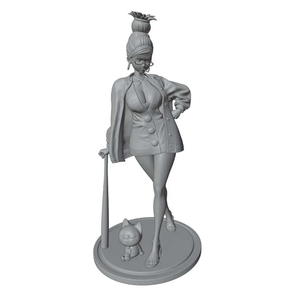 Figura anime escala 1/24 gris sin montar ni pintar – Kit DIY