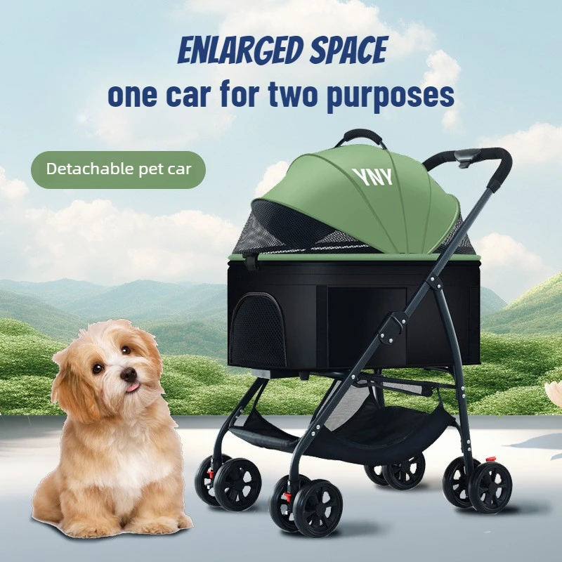 Carrito plegable ligero para gatos y perros pequeños – jaula