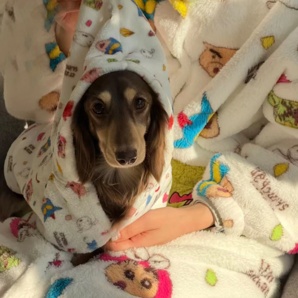 Suéter forro polar capucha para Dachshund – abrigo grueso y cálido - imagen 5