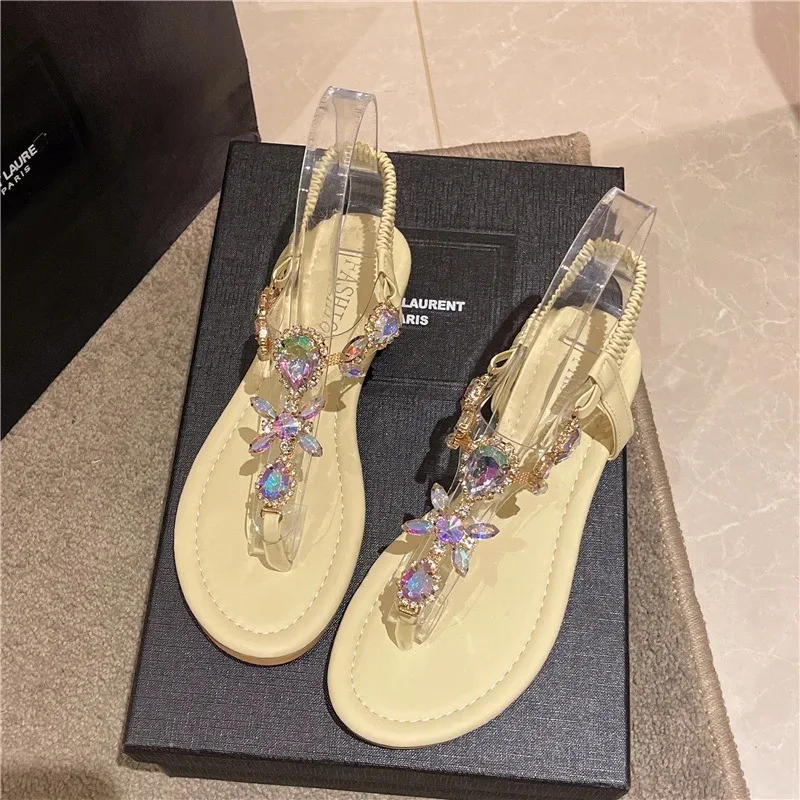 Sandalias de verano con pedrería para mujer – Casuales y lujo