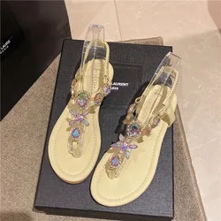 Sandalias de verano con pedrería para mujer – Casuales y lujo