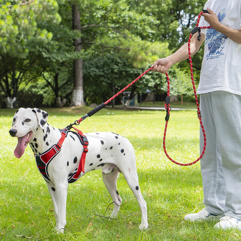 Correa para perro con cuerda para cabestrillo para mascotas de 7,8 pies de largo con mango acolchado, resistente, para control de entrenamiento de seguridad |   Correas para perros grandes o medianos - imagen 4