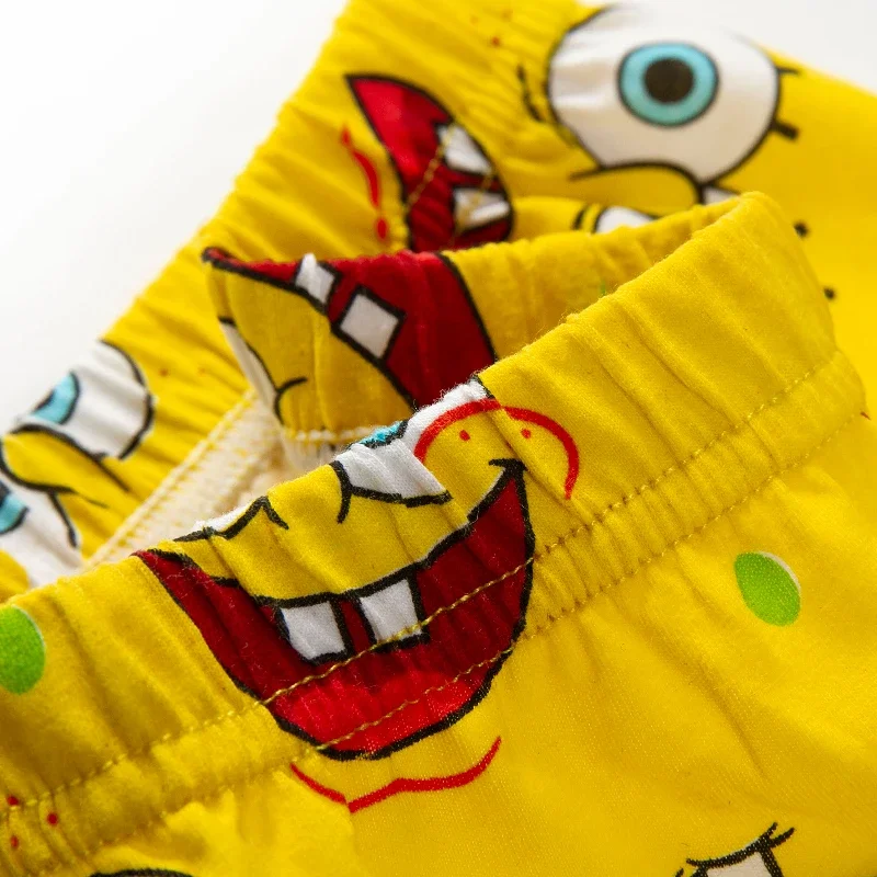 Conjuntos de pijamas de Bob Esponja de Anime para niños, ropa de dormir de manga corta de verano, pijamas de algodón para adolescentes, regalo de cumpleaños, 2 uds. - imagen 5