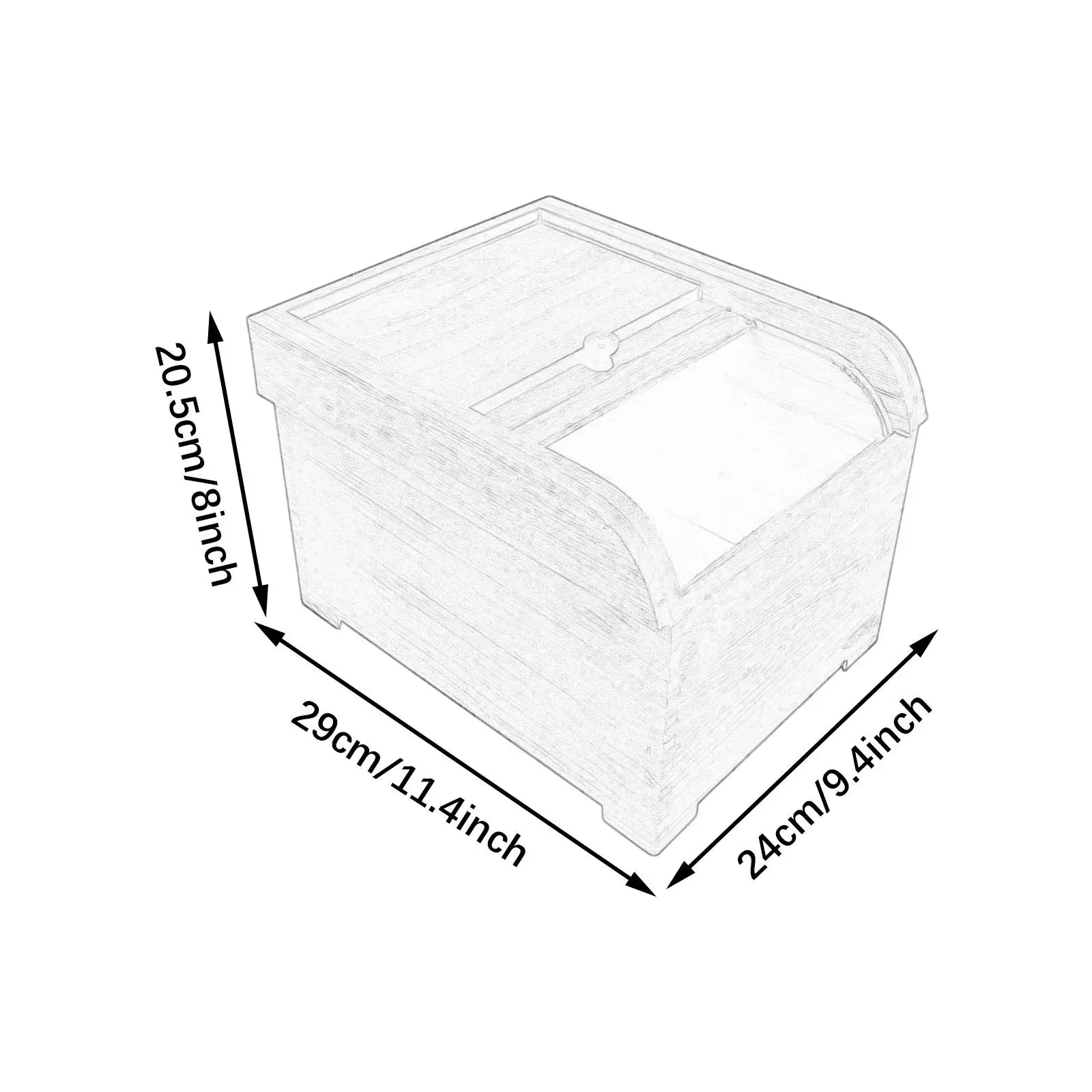 Rice Storage Container Dry Storage Rice Container Box Rice Dispenser Wood Food Container for Cereal Grains Flour Beans Rice