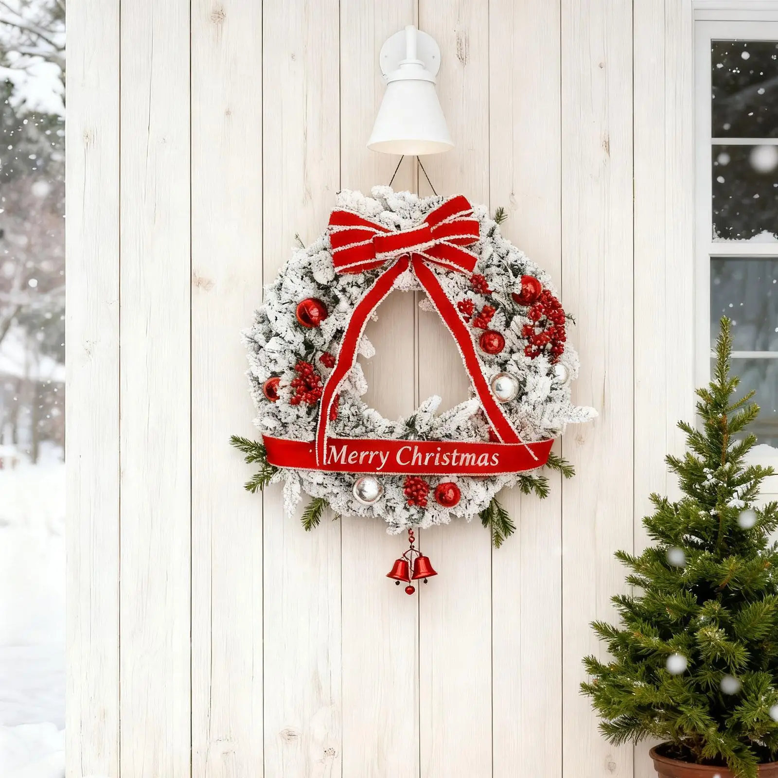 Christmas Door Wreath Hanging Decoration Wedding Backdrop Reusable Winter