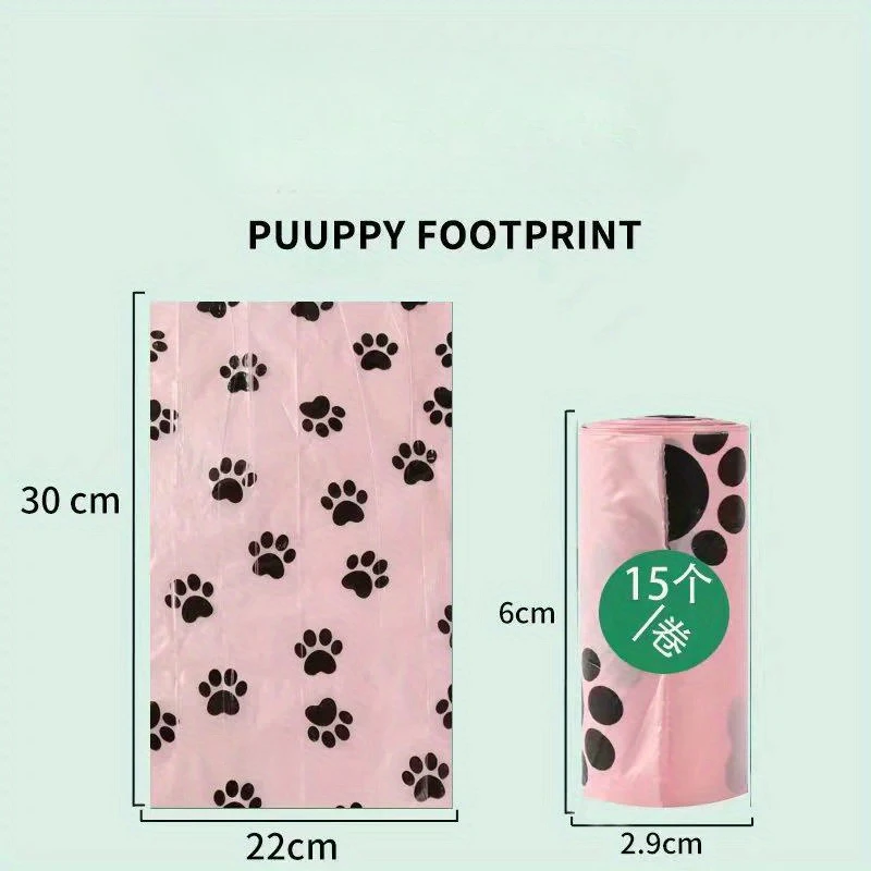 75 bolsas/15 rollos bolsa para excrementos de perro bolsa para excrementos de limpieza al aire libre Porta Bolsa Caca Perros 15 bolsas/rollo bolsa de basura de repuesto - imagen 2