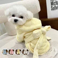Toalla de baño con capucha para perros Maltés – absorción rápida