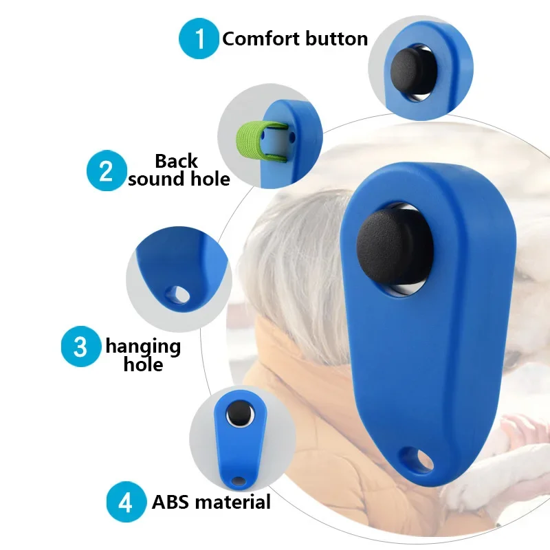 Clicker portátil para entrenamiento de perros, herramienta de ayuda para obediencia con correa para la muñeca para un comportamiento efectivo de mascotas y un entrenamiento con guía de sonido - imagen 2