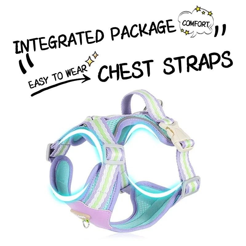 Arnés para cachorros, Collar para perros, chaleco táctico para mascotas grandes, accesorios, suministros, correa para el pecho para gatos, perros, mascotas, cosas, productos pequeños, collares - imagen 5